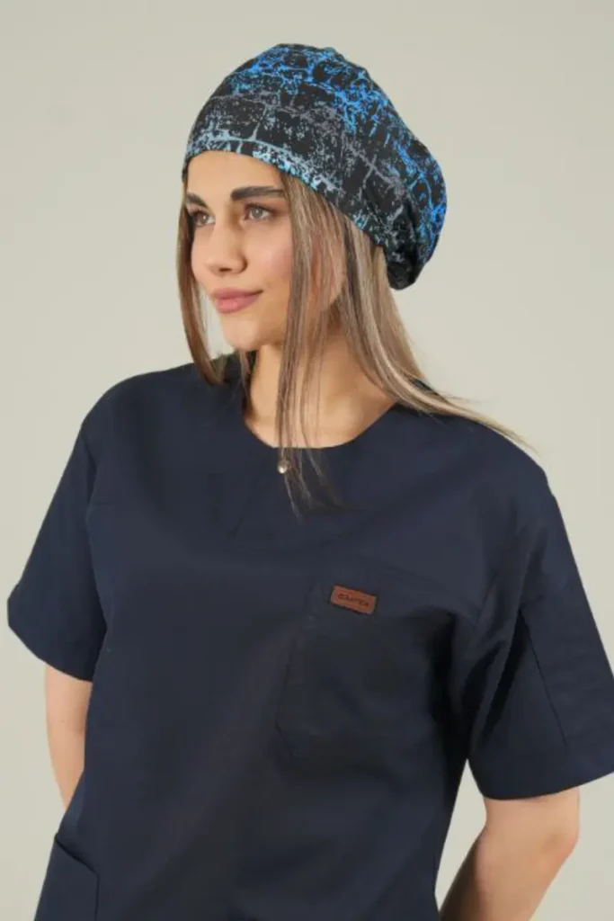 کلاه ابی مشکی پزشکی زنانه